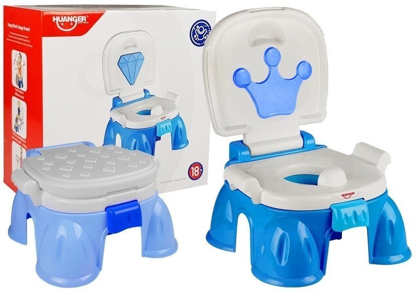 Potje kind - 30x34x21cm - 3in1 - blauw - met deksel