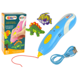 3D Pen - met vulling - 14x4x4cm - blauw