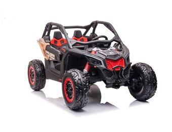 Elektrische kinderauto - Buggy - 48V - tot 8 km/u - zwart rood
