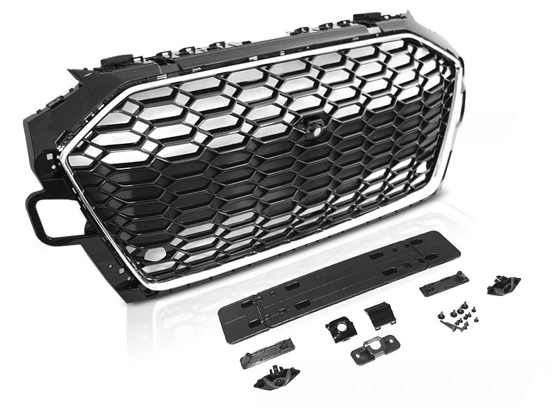 Grille voor AUDI A4 B9 20- LPDC - sport stijl - chroom zwart
