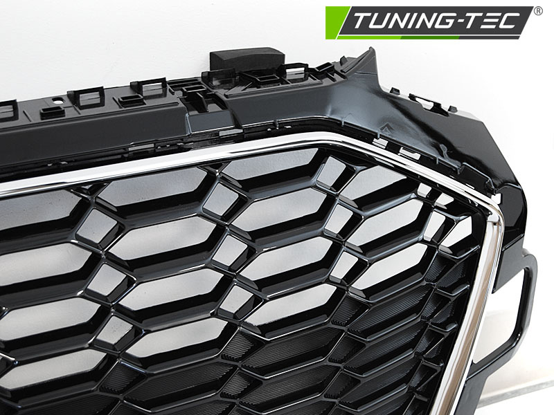 Grille voor AUDI A4 B9 20- LPDC - sport stijl - chroom zwart