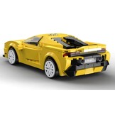 CaDA bouwset - R/C raceauto - 20x5,5cm - 289 bouwstenen - geel