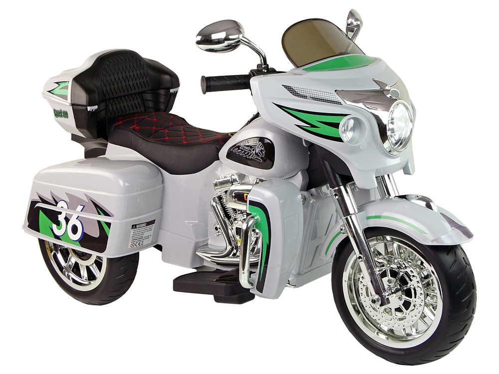 Elektrische kindermotor - Goldwing - 109x47x68cm - grijs
