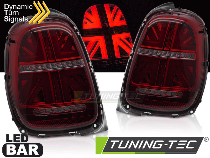 Achterlichten MINI COOPER F55 F56 F57 2014-2017 - 6-polig - LED - rood smoke