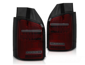 Achterlichten voor VW T5 2010-2015 - LED - rood smoke