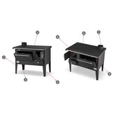 Houtfornuis - energielabel A - 8 kW