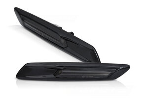 Zijkant knipperlichten geschikt voor BMW F10/F11 2010-2013 - LED smoke zwart