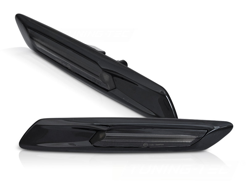 Zijkant knipperlichten geschikt voor BMW F10/F11 2010-2013 - LED smoke zwart