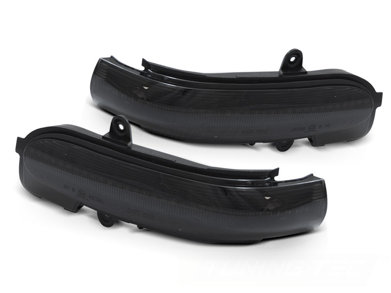 Spiegelknipperlichten MERCEDES C-klasse sedan, t-model,, sport coupe 2000-2007 - LED smoke