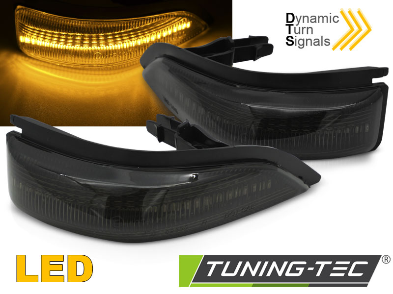 Spiegelknipperlichten geschikt voor TOYOTA YARIS III 2011-2019 - LED smoke