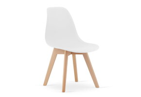 Eetkamerstoelen KITO - set van 2 - beuken poten - wit