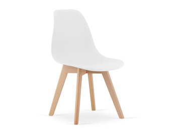 Eetkamerstoelen KITO - set van 2 - beuken poten - wit