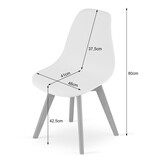 Eetkamerstoelen KITO - set van 2 - beuken poten - wit