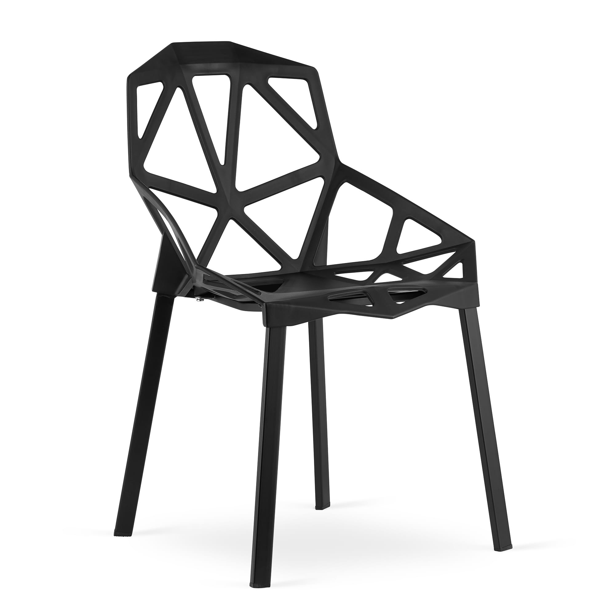 Eetkamerstoelen ESSEN - set van 3 - zwart