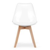 Eetkamerstoelen MARK - set van 3 - eco leer - transparant