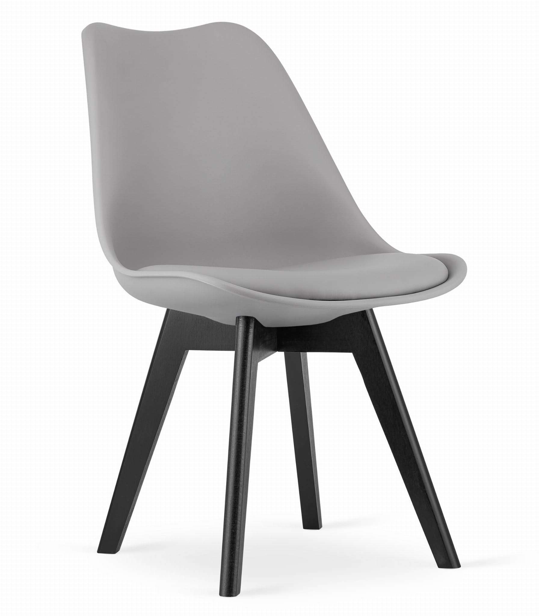 Eetkamerstoelen MARK - set van 3 - eco leer - grijs