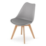 Eetkamerstoelen MARK - eco leer - set van 2 - grijs
