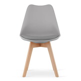 Eetkamerstoelen MARK - eco leer - set van 2 - grijs