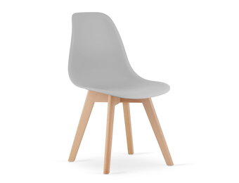 Eetkamerstoelen KITO - set van 2 - beuken poten - grijs
