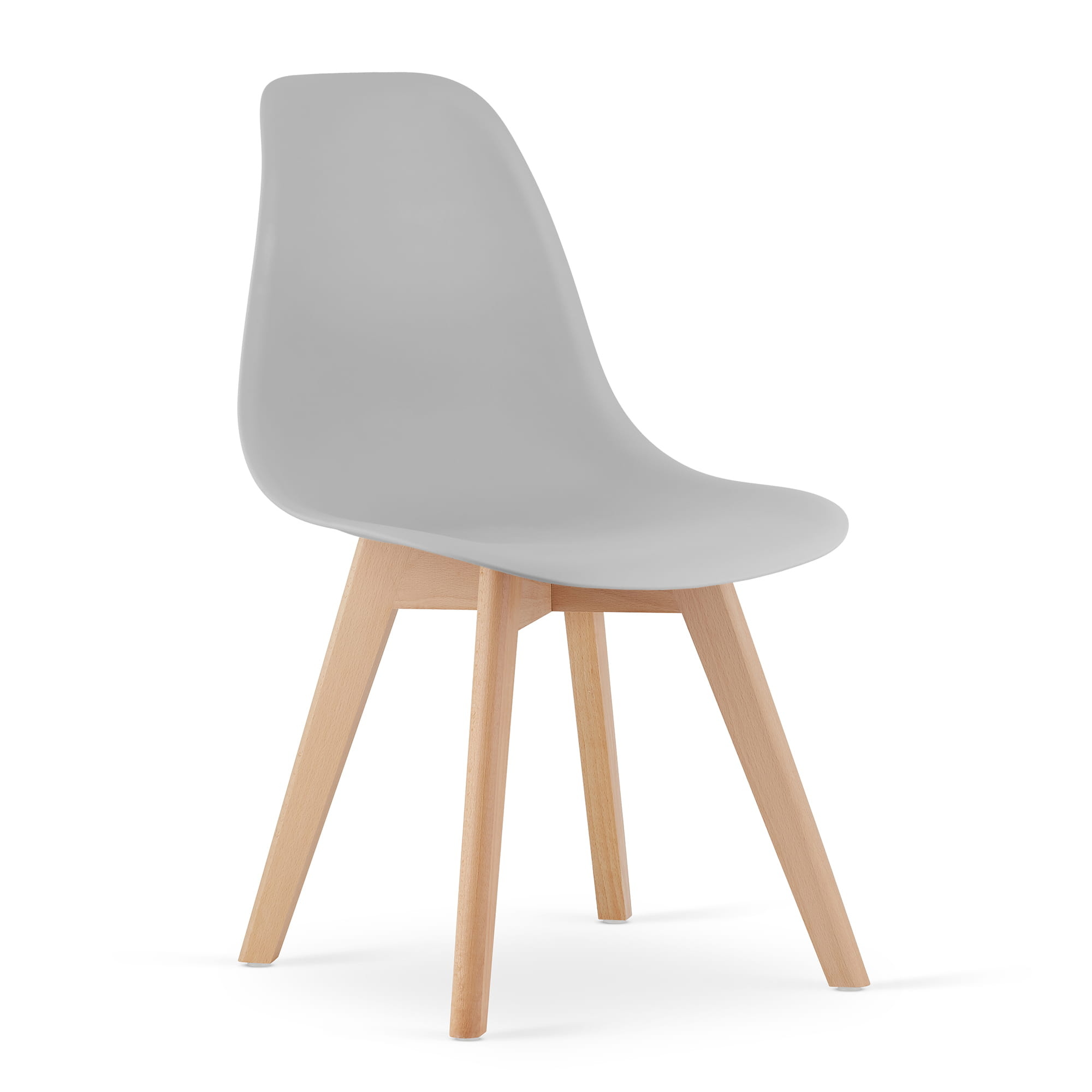 Eetkamerstoelen KITO - set van 2 - beuken poten - grijs