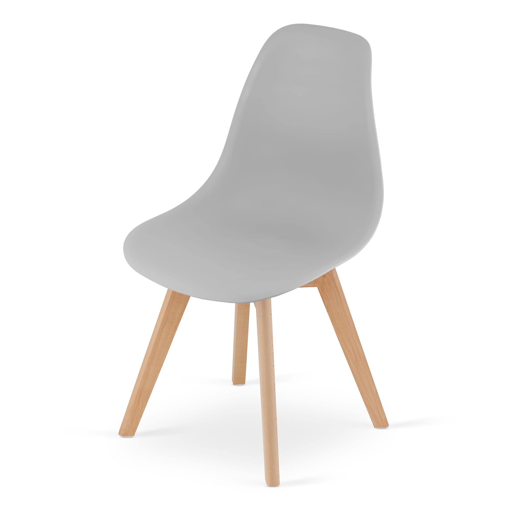 Eetkamerstoelen KITO - set van 2 - beuken poten - grijs