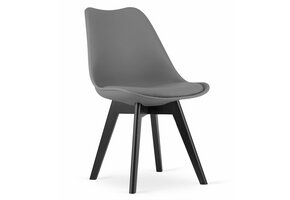 Eetkamerstoelen MARK - eco leer -set van 2 - grafiet