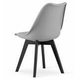 Eetkamerstoelen MARK - set van 2 - eco leer - zwarte poten