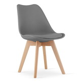 Eetkamerstoelen MARK - eco leer - grafiet - set van 2