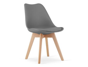 Eetkamerstoelen MARK - eco leer - grafiet - set van 2