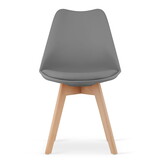 Eetkamerstoelen MARK - eco leer - grafiet - set van 2