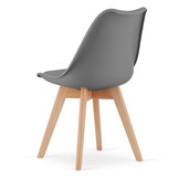 Eetkamerstoelen MARK - eco leer - grafiet - set van 2