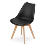 Eetkamerstoelen MARK - set van 2 - eco leer - zwart