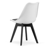 Eetkamerstoelen MARK - set van 2 - eco leer - wit zwart
