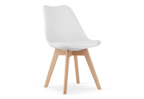Eetkamerstoelen MARK - set van 3 - eco leer - wit