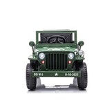 Elektrische kinderauto - JEEP WILLYS - 110x60x58cm - legergroen