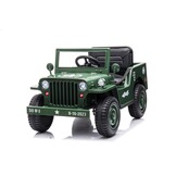Elektrische kinderauto - JEEP WILLYS - 110x60x58cm - legergroen