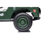 Elektrische kinderauto - JEEP WILLYS - 110x60x58cm - legergroen