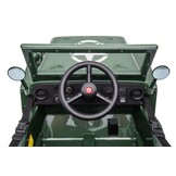 Elektrische kinderauto - JEEP WILLYS - 110x60x58cm - legergroen