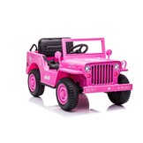 Elektrische kinderauto - JEEP WILLYS - 110x60x58cm - roze