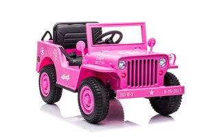 Elektrische kinderauto - JEEP WILLYS - 110x60x58cm - roze