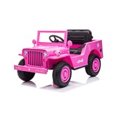 Elektrische kinderauto - JEEP WILLYS - 110x60x58cm - roze