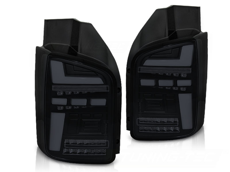Achterlichten voor VW T5 04.2003-2009 - LED - zwart smoke
