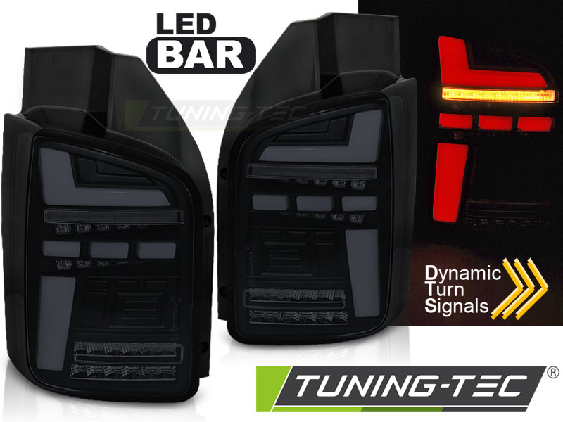 Achterlichten voor VW T5 04.2003-2009 - LED - zwart smoke
