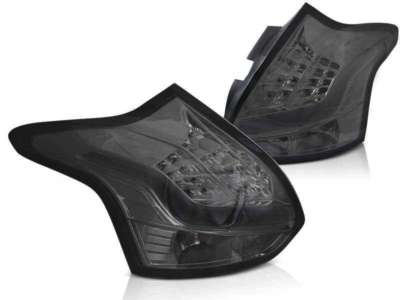Achterlichten FORD FOCUS 3 2011-10.2014 hatchback - LED - smoke