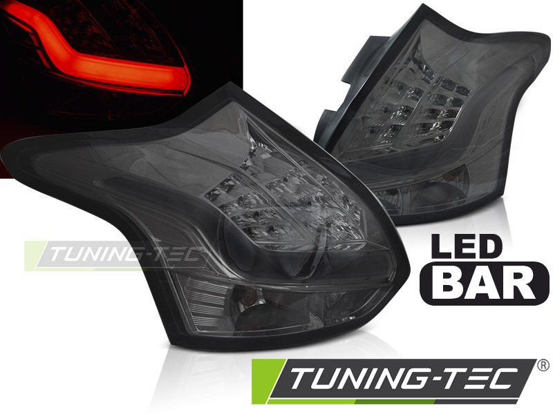 Achterlichten geschikt voor FORD FOCUS 3 2011-10.2014 hatchback - LED - smoke