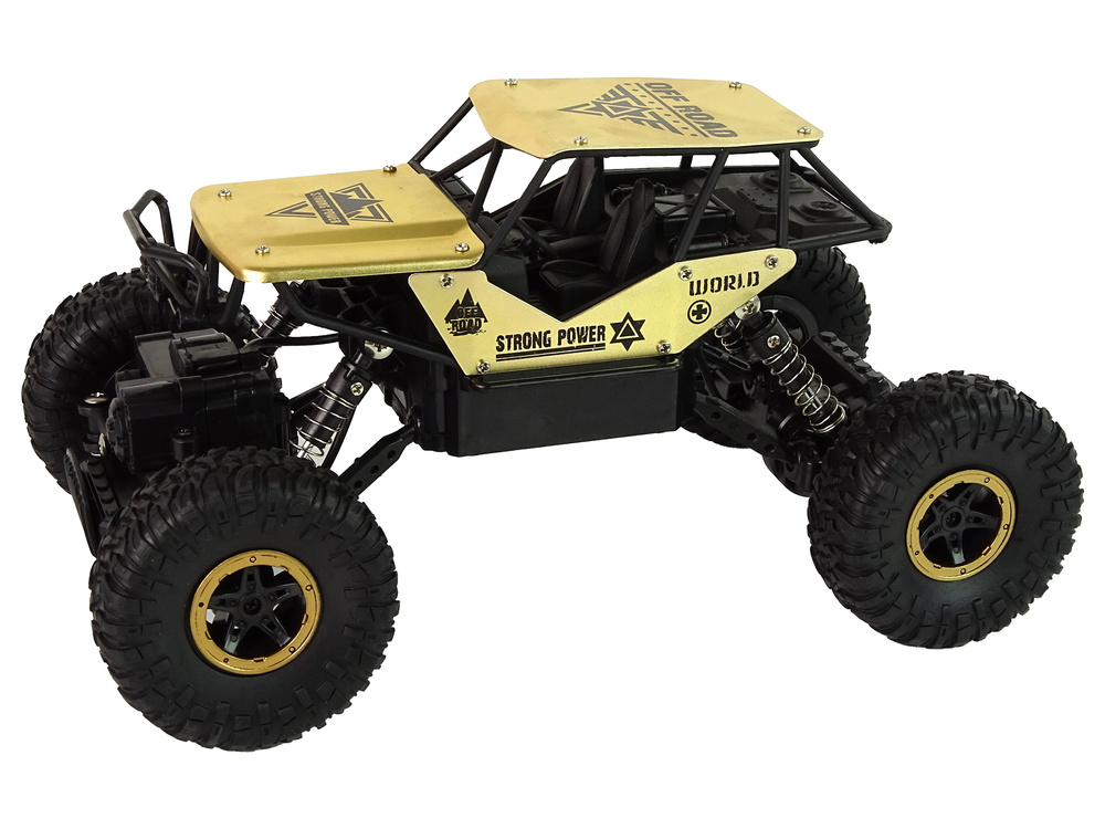 Bestuurbare auto - offroad - RC - 26x14x17cm - zwart goud