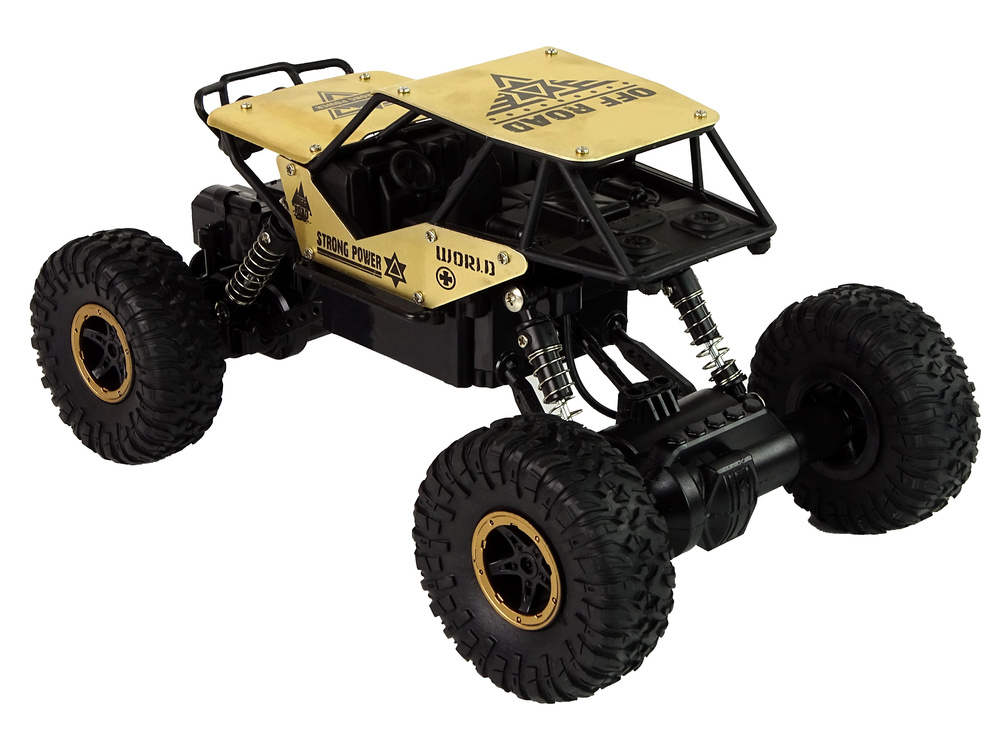 Bestuurbare auto - offroad - RC - 26x14x17cm - zwart goud
