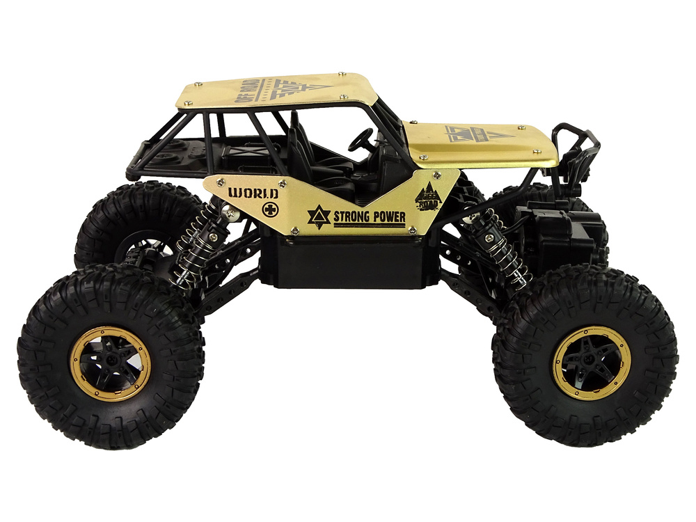 Bestuurbare auto - offroad - RC - 26x14x17cm - zwart goud