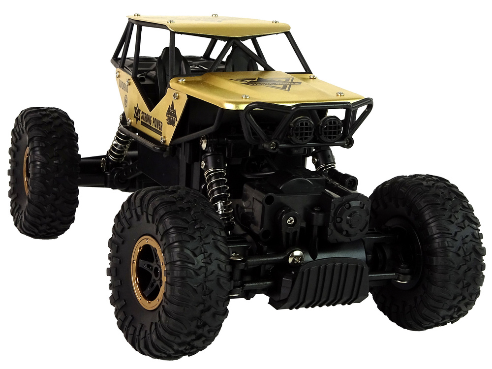 Bestuurbare auto - offroad - RC - 26x14x17cm - zwart goud