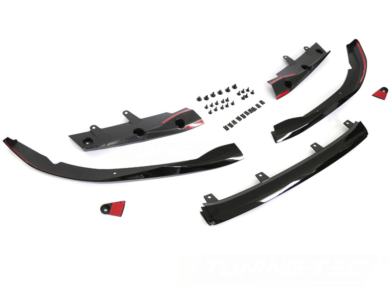 Voorspoiler geschikt voor BMW G22 G23 vanaf 2020 - performance - glanzend zwart